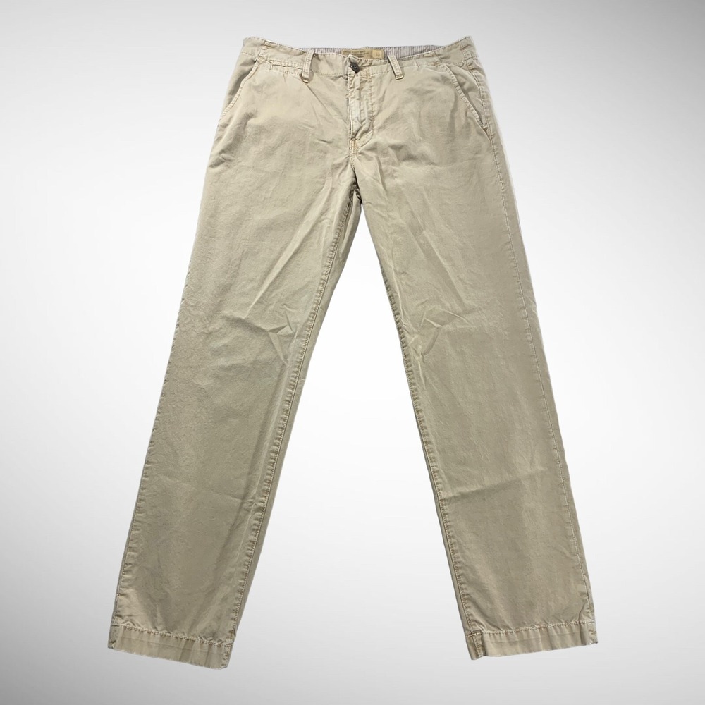 True Religion Utility Chino Pants Mens 33 (36x32) Straight Khaki Beige Casual